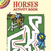 The cover of the Horses Activity Book by Dover Little Activity Books.