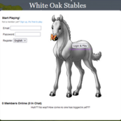 Screenshot of White Oak Stables online horse game