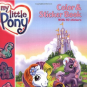 The cover of the My Little Pony: Color and Sticker Book.