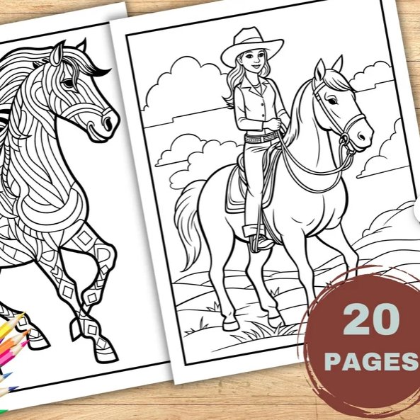 20 Kid Friendly Horses to Color