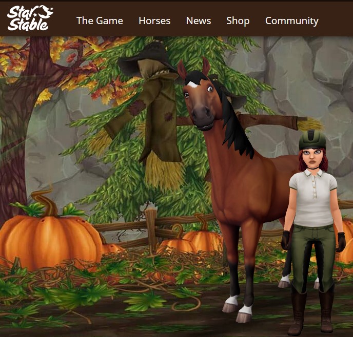 Screenshot of the Star Stable virtual horse game